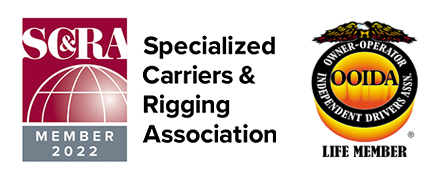 Member of Specialized Carriers & Rigging Association and OOIDA, Life Member